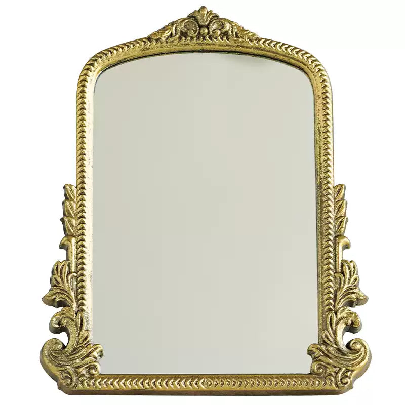 Gold Carved Vanity Mirror | French Style Wood Frame