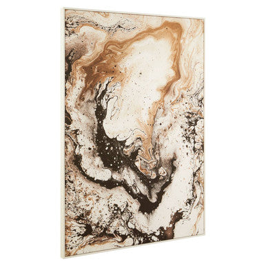 Natural Abstract Wall Art with White Frame | Astratto