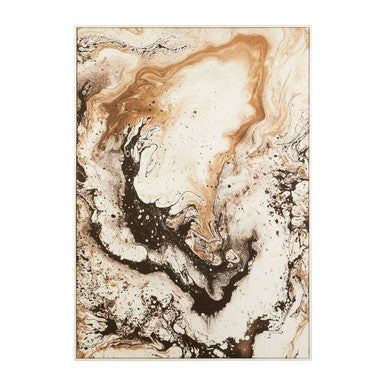 Natural Abstract Wall Art with White Frame | Astratto