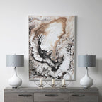 Natural Abstract Wall Art with White Frame | Astratto