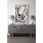 Natural Abstract Wall Art with White Frame | Astratto