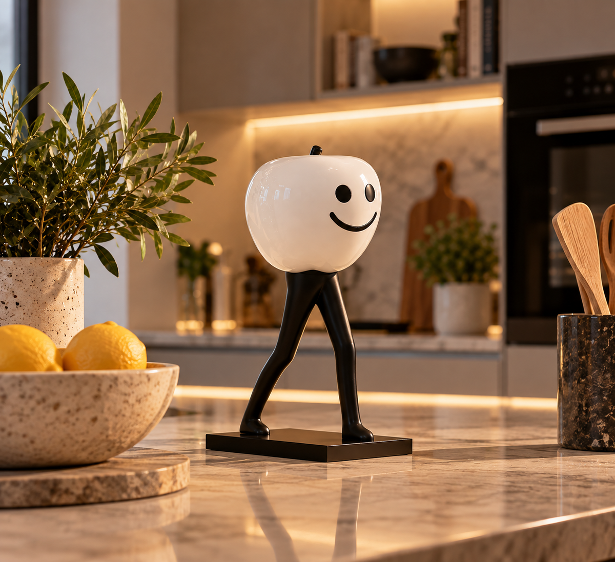 Apple Man Resin Sculpture
