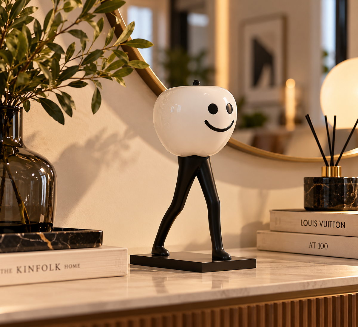 Apple Man Resin Sculpture