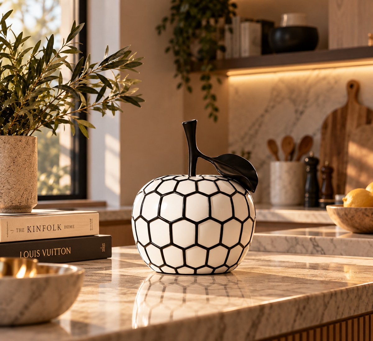 Apple Resin Sculpture