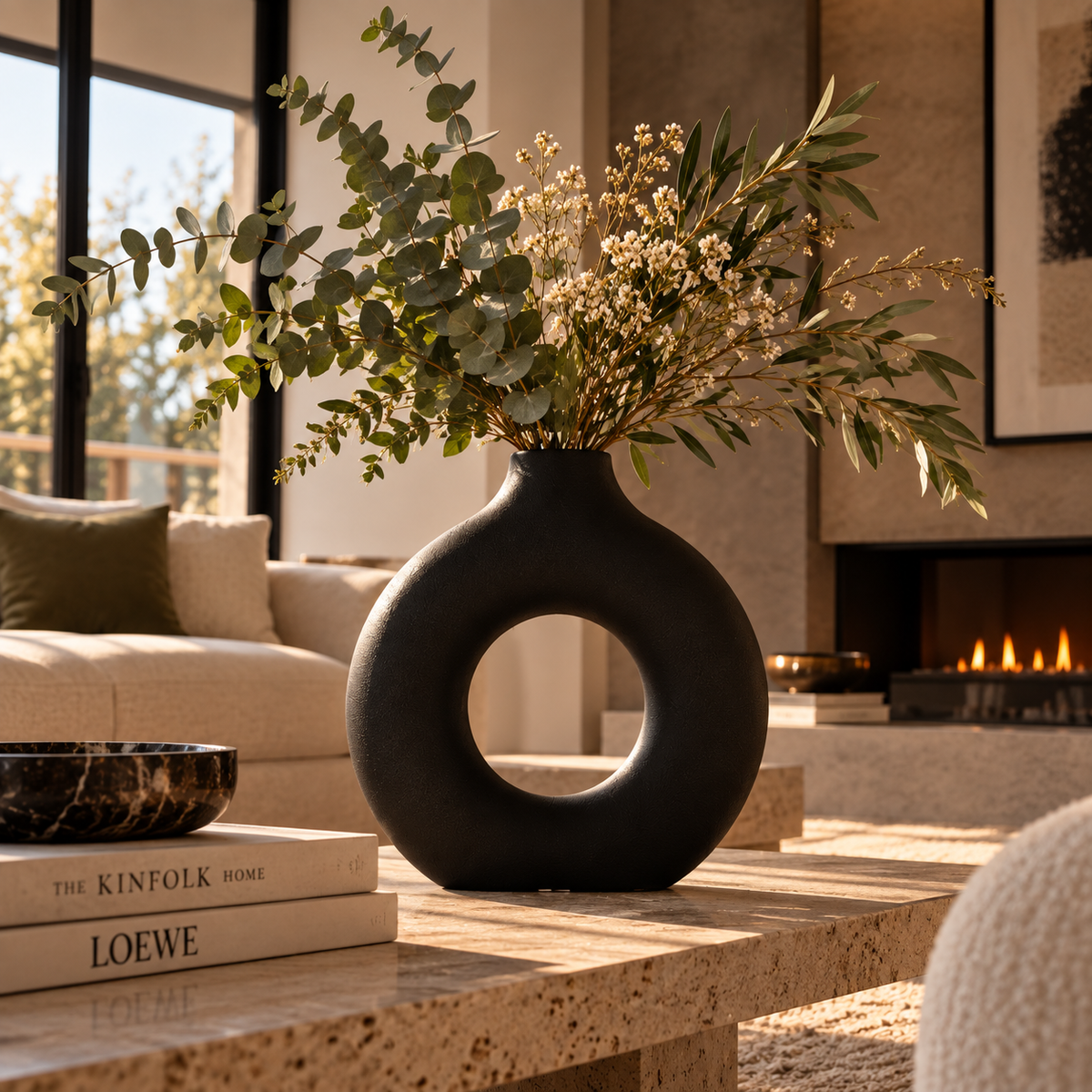 Nordic Plastic Vase – Black