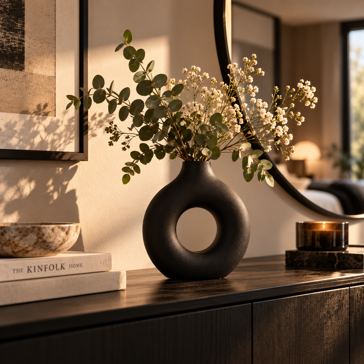 Nordic Plastic Vase – Black