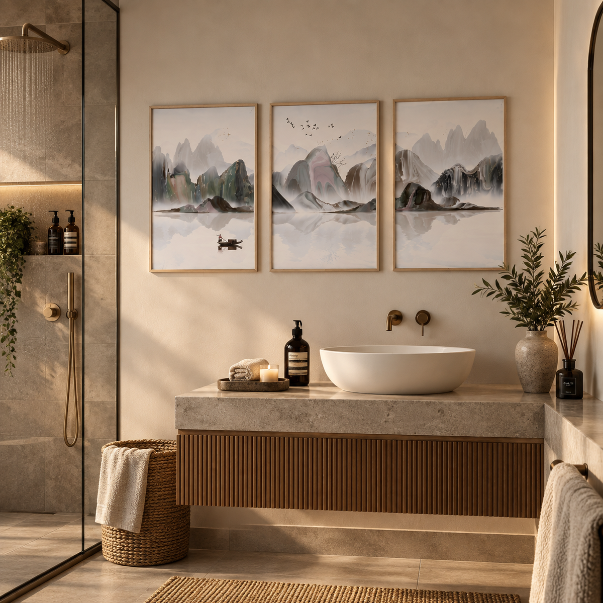 Calming Japanese Wall Art | Set of 3 Prints