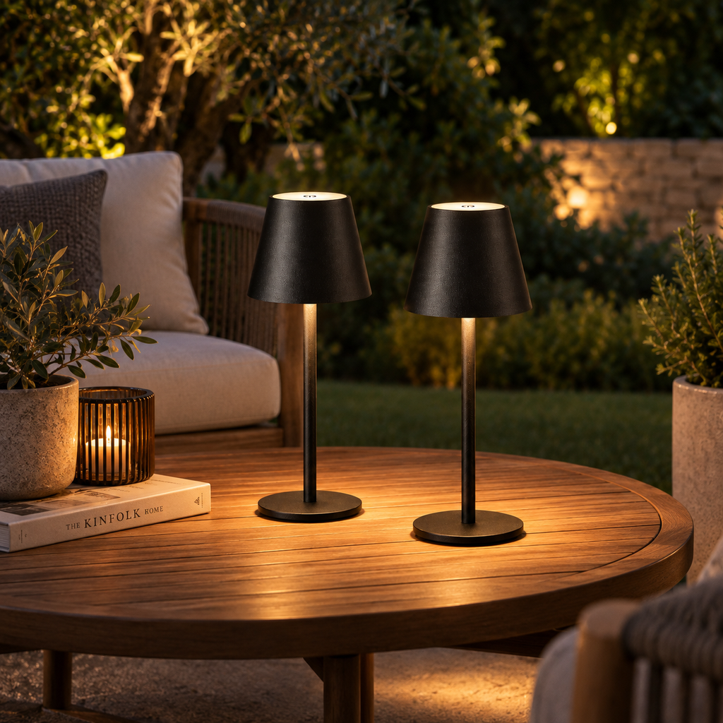 Cordless RGB Touch-Dimming Table Lamp - Twin Pack