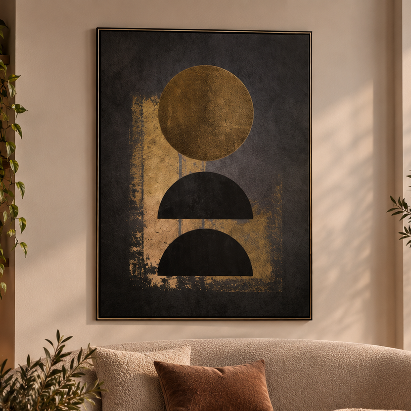 Gold Foil Canvas Wall Art | Astratto