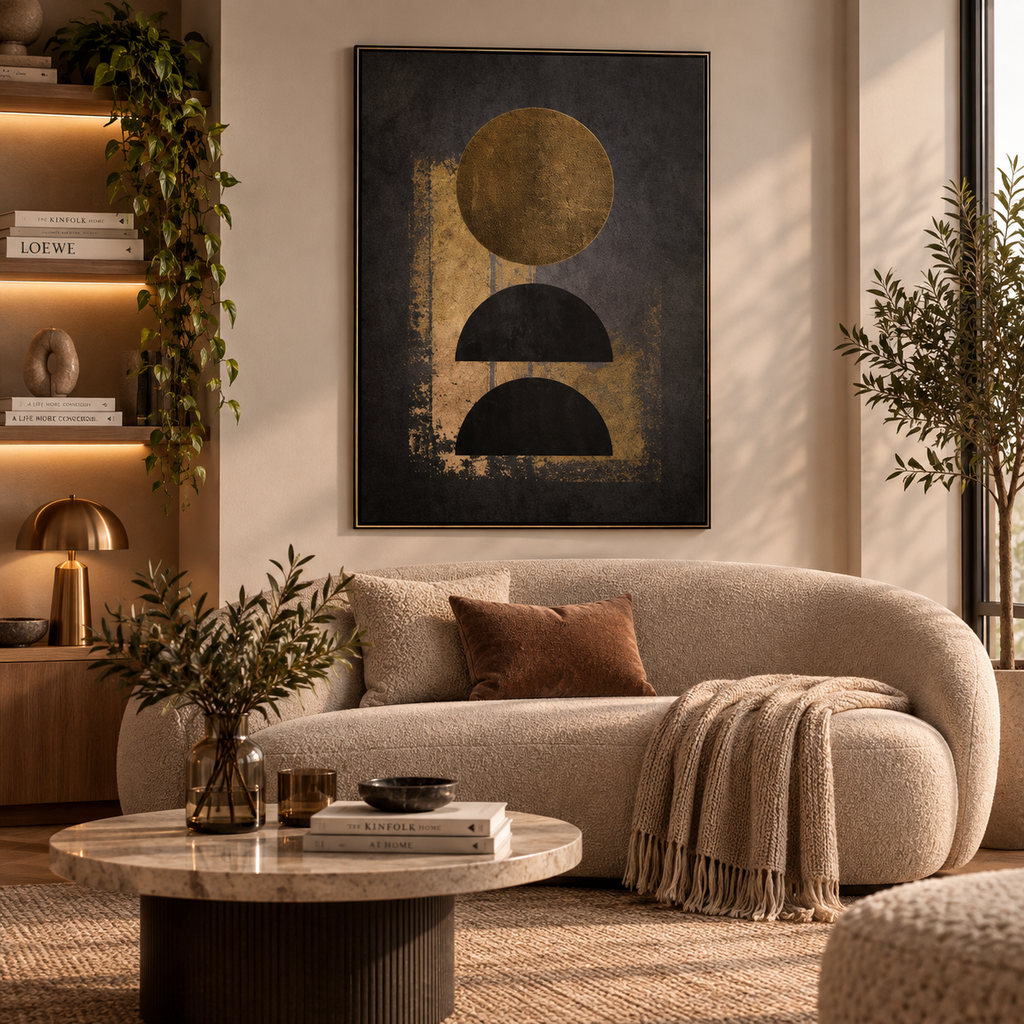 Gold Foil Canvas Wall Art | Astratto