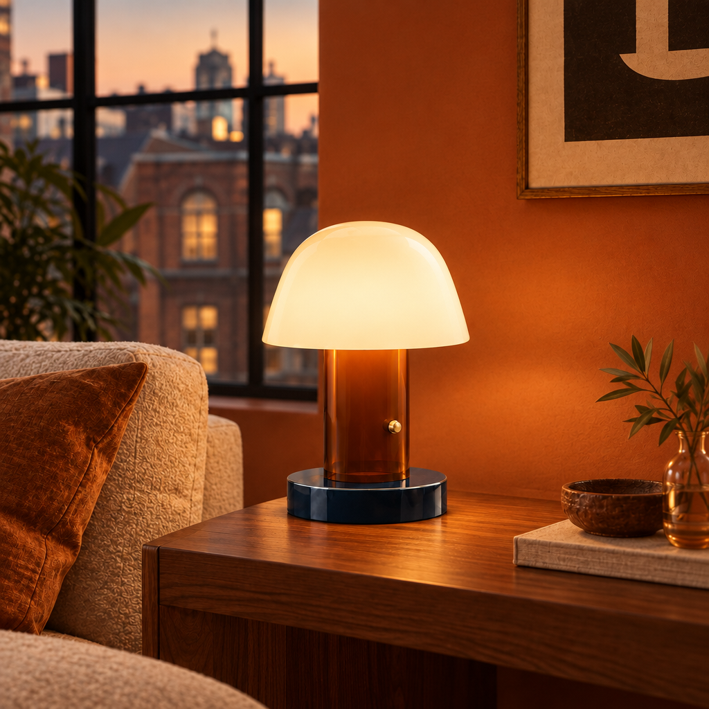 Mushroom Glow Portable Table Lamp