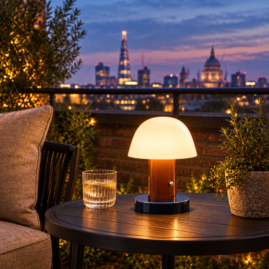 Mushroom Glow Portable Table Lamp