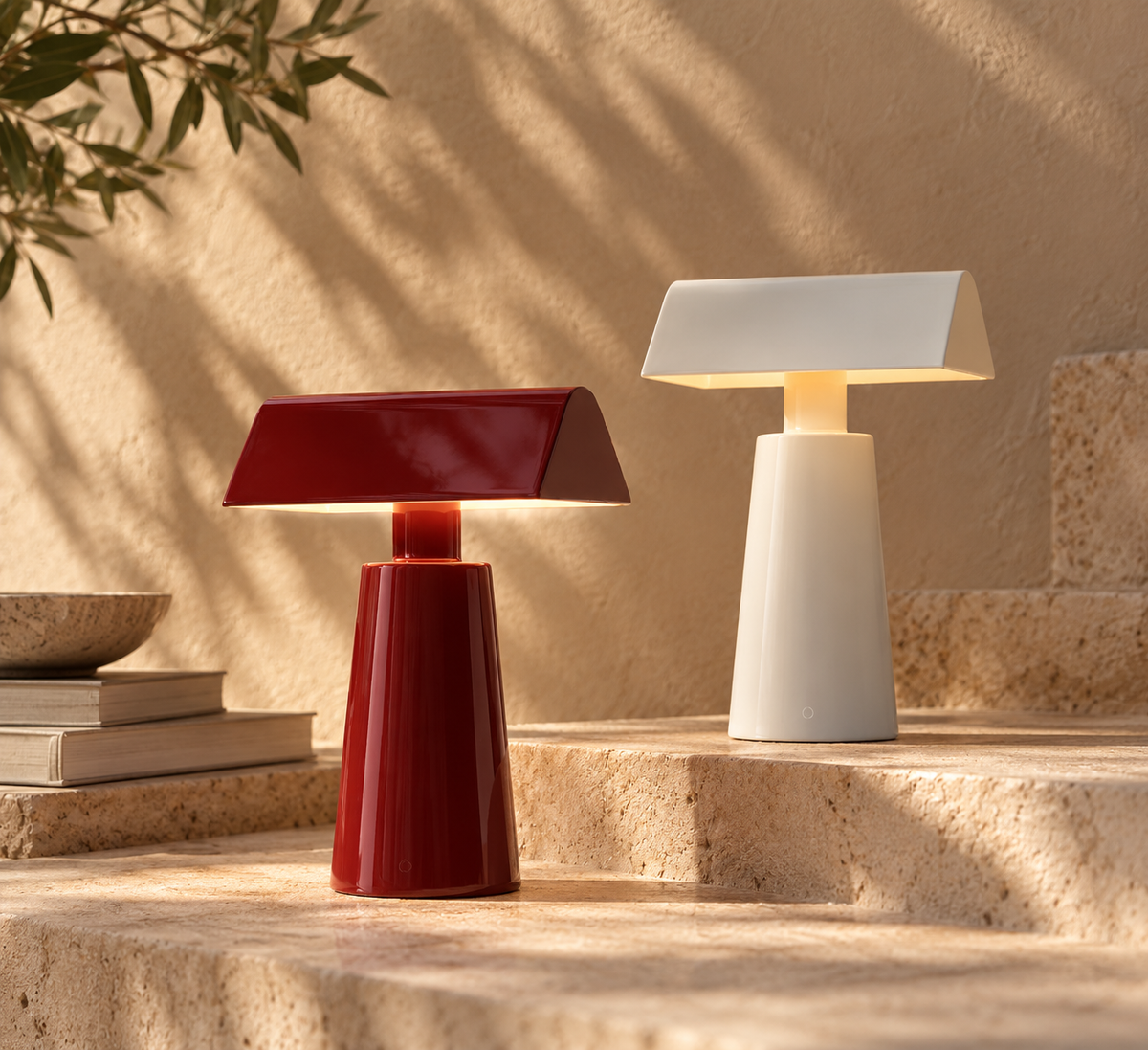 Portable Banker-Style Table Lamp