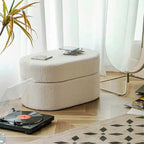 Bouclé Storage Pouf