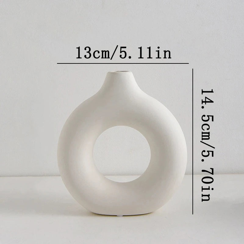 Nordic Plastic Vase - White