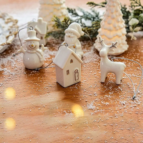 Ceramic Snow House Ornament