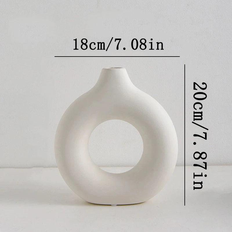 Nordic Plastic Vase - White