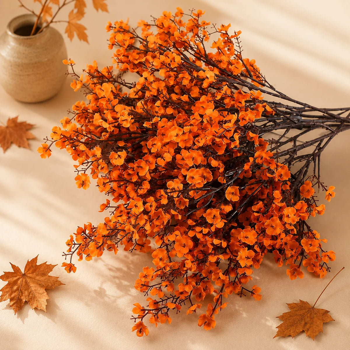 Orange Baby's Breath Stems