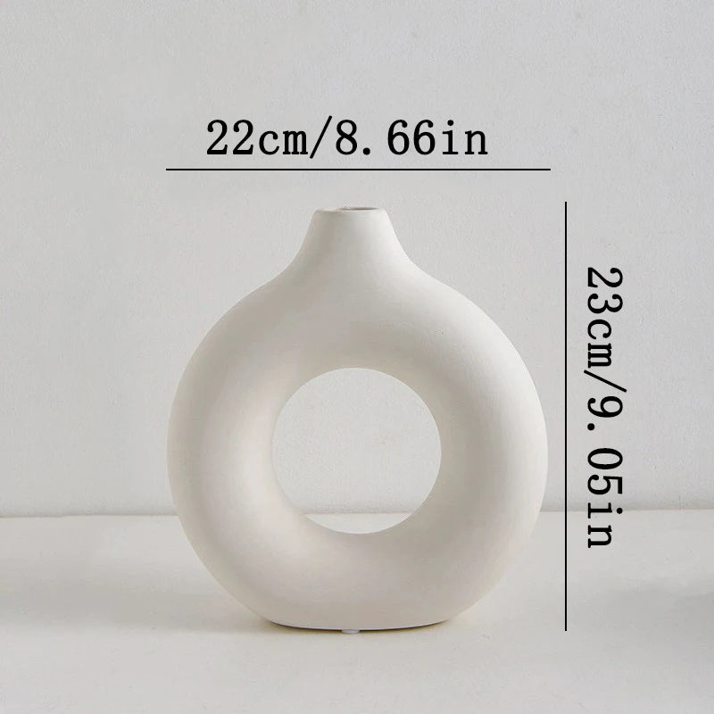 Nordic Plastic Vase - White