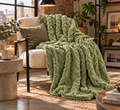 Plush Fleece Throw Blanket – Sage