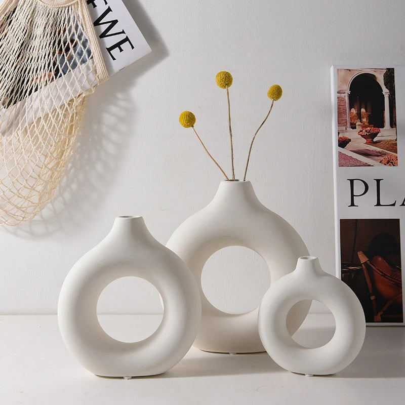 Nordic Plastic Vase - White