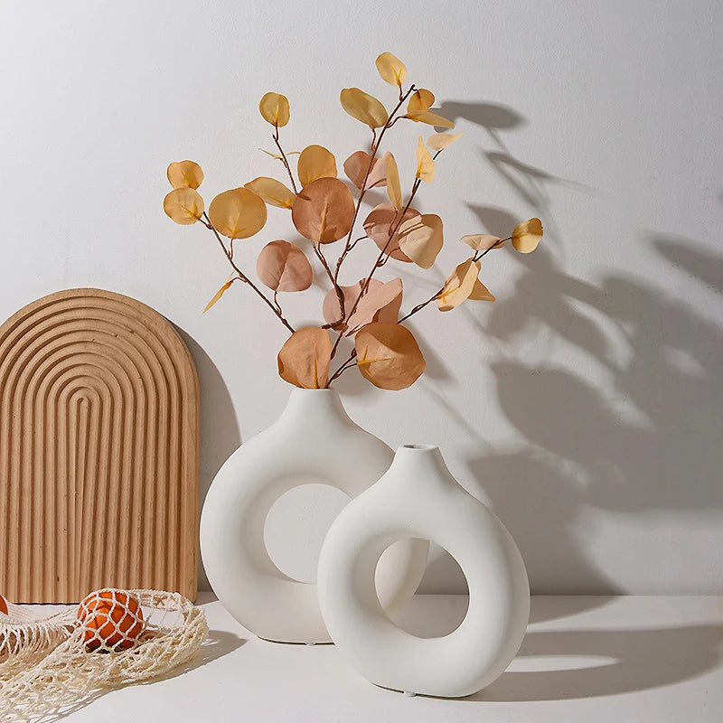 Nordic Plastic Vase - White