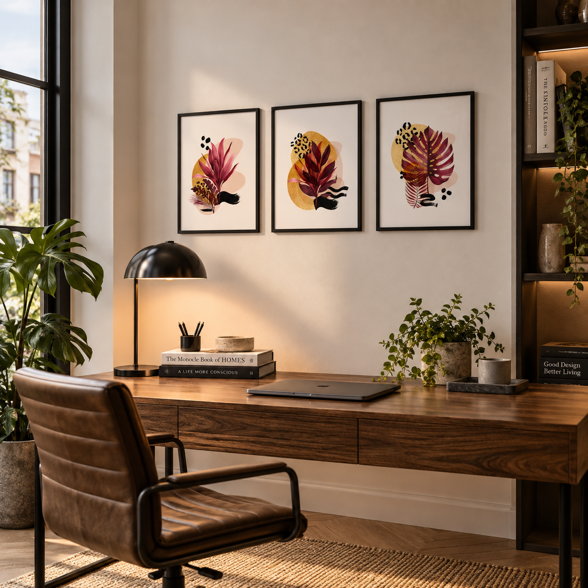 Tropical Monstera Wall Art | Set of 3 Prints