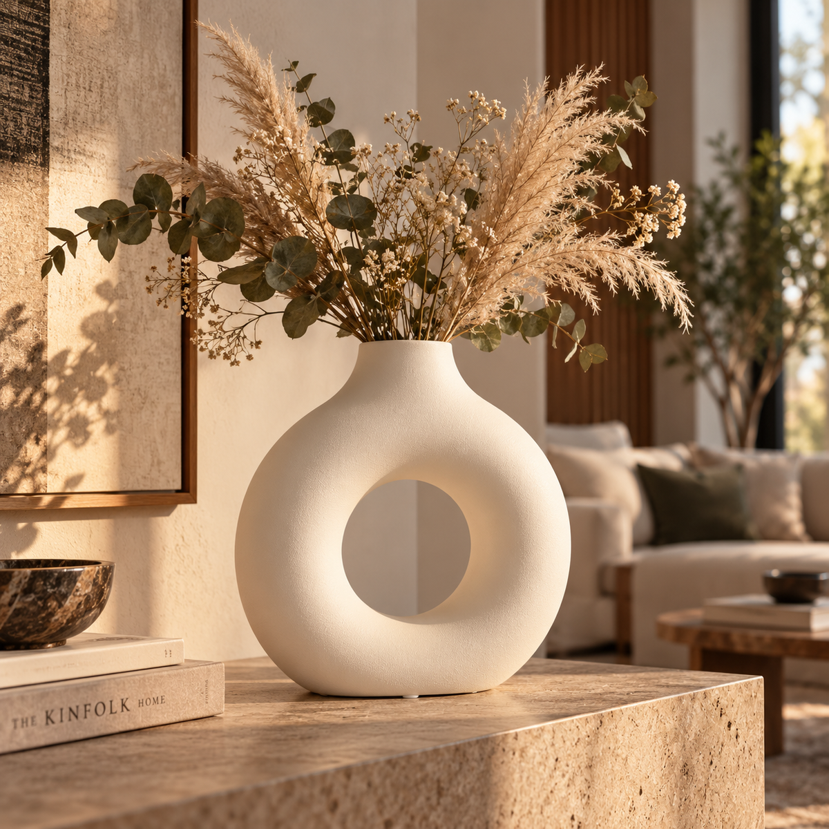 Nordic Plastic Vase - White