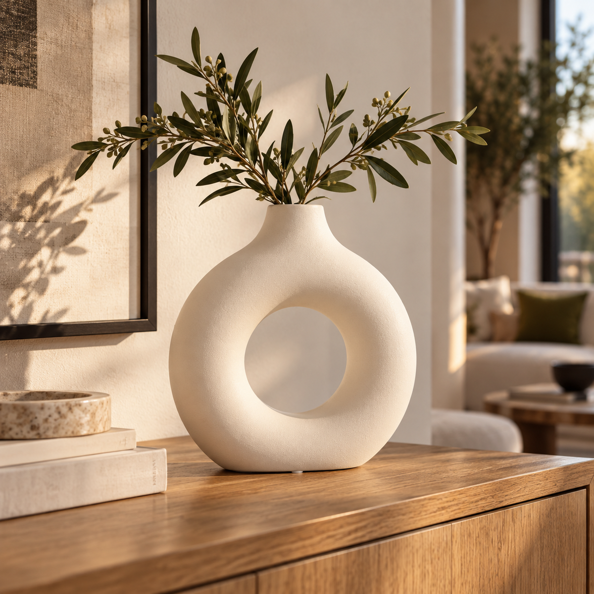 Nordic Plastic Vase - White