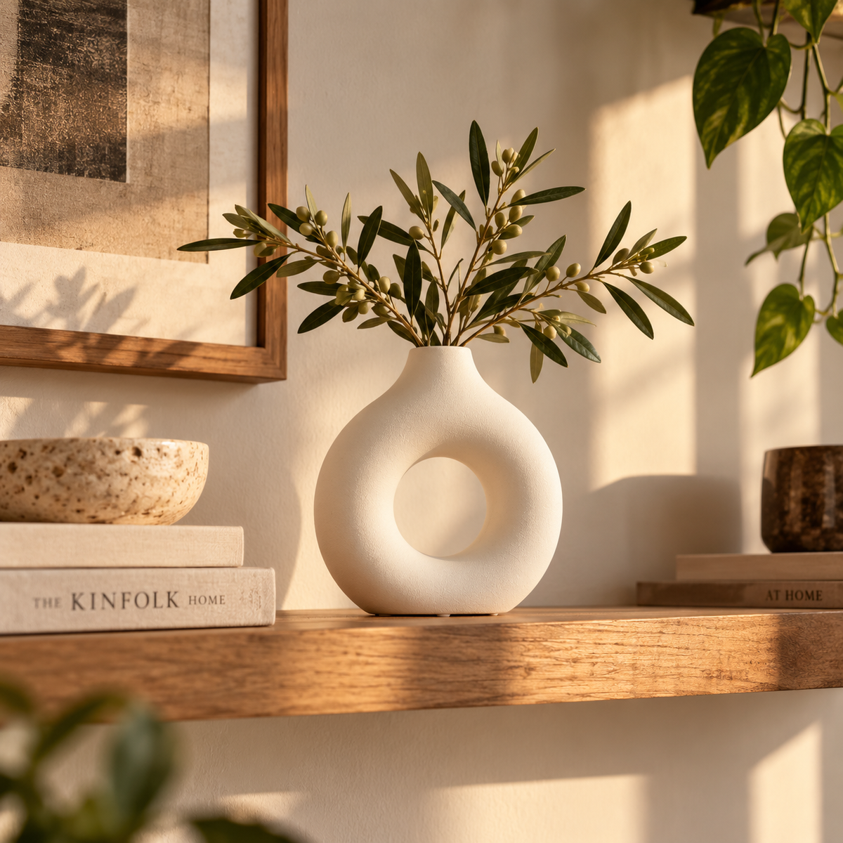 Nordic Plastic Vase - White