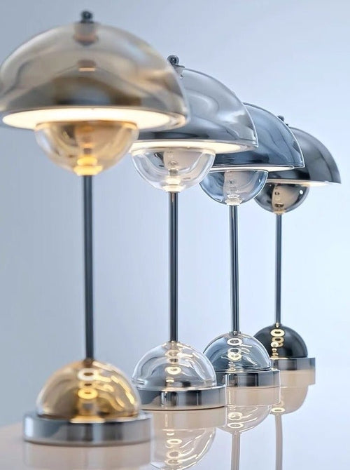Chrome Halo Portable Lamp