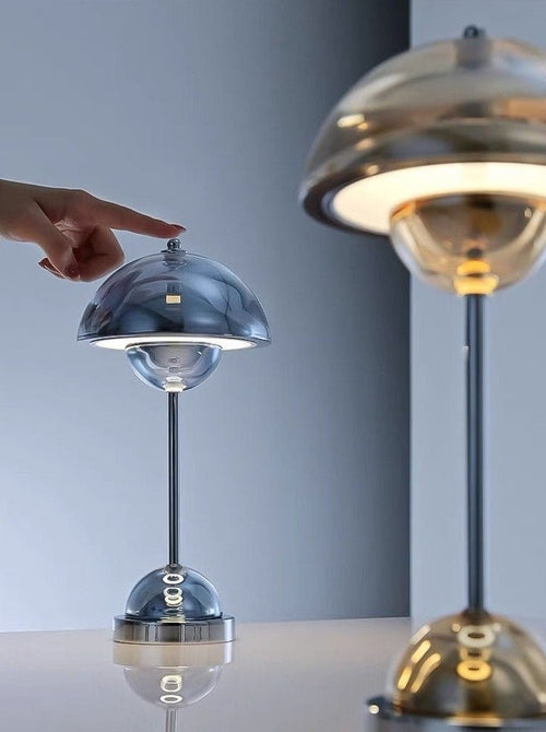 Chrome Halo Portable Lamp