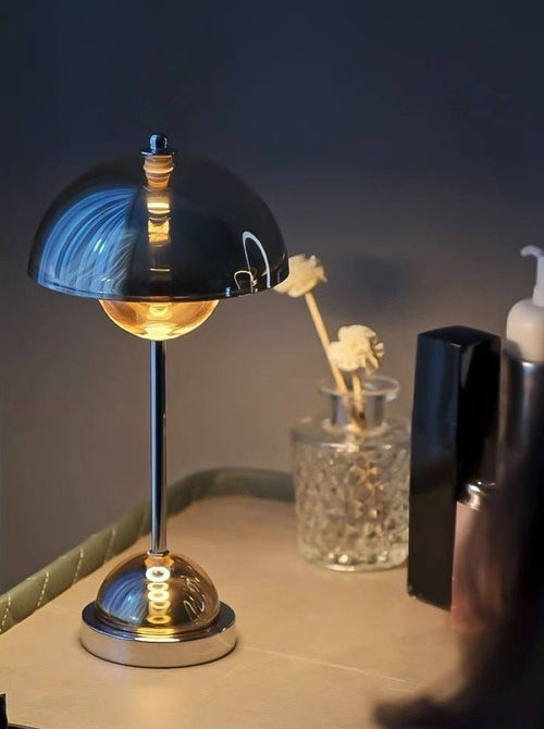 Chrome Halo Portable Lamp