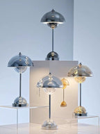 Chrome Halo Portable Lamp