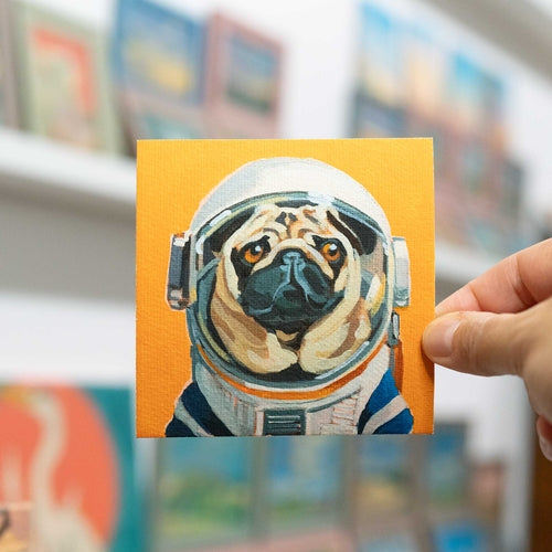 Astro Pug - Framed Pocket Art