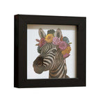 Zebra in Bloom - Framed Pocket Art