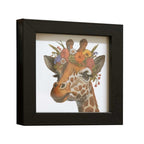 Giraffe in Bloom - Framed Pocket Art
