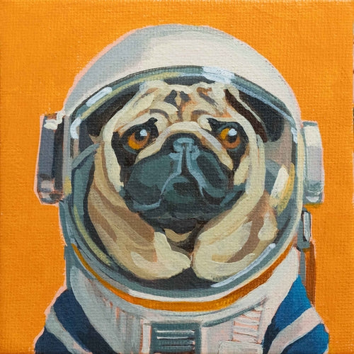 Astro Pug - Framed Pocket Art