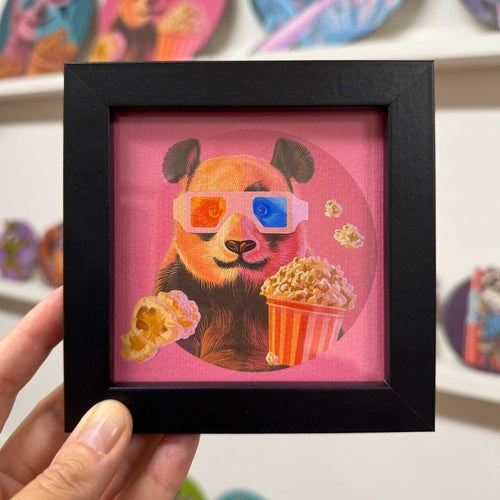 Popcorn Panda - Framed Pocket Art