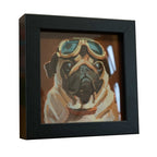 Aviator Pug - Framed Pocket Art