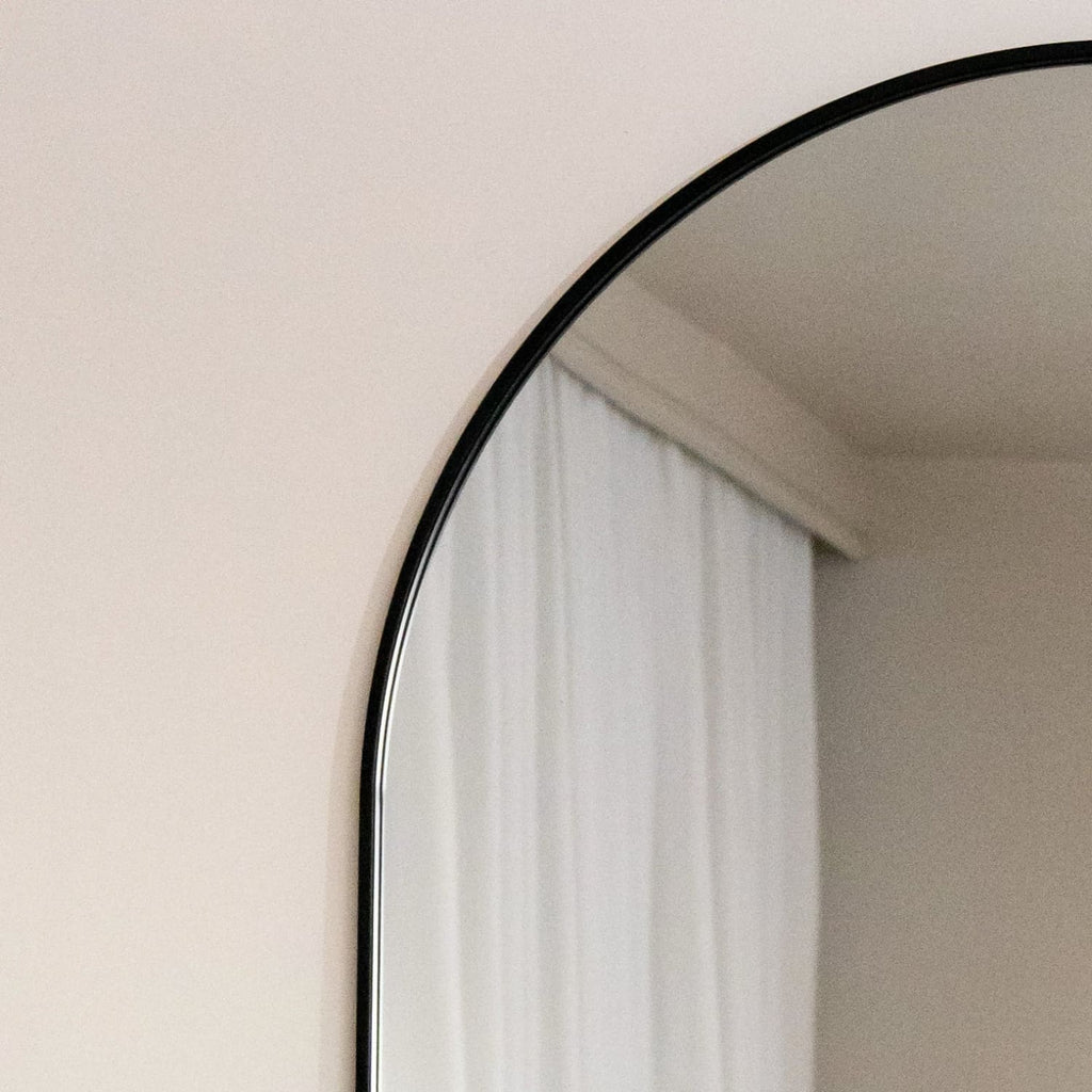 Emi | Black Metal Double Arched Mirror | 120 x 40 cm