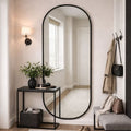 Emi | Full Length Black Metal Double Arched Mirror | 180 x 80 cm