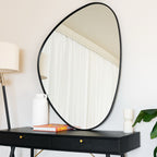 Izumi | Black Metal Irregular Wall Mirror | 120 x 90 cm