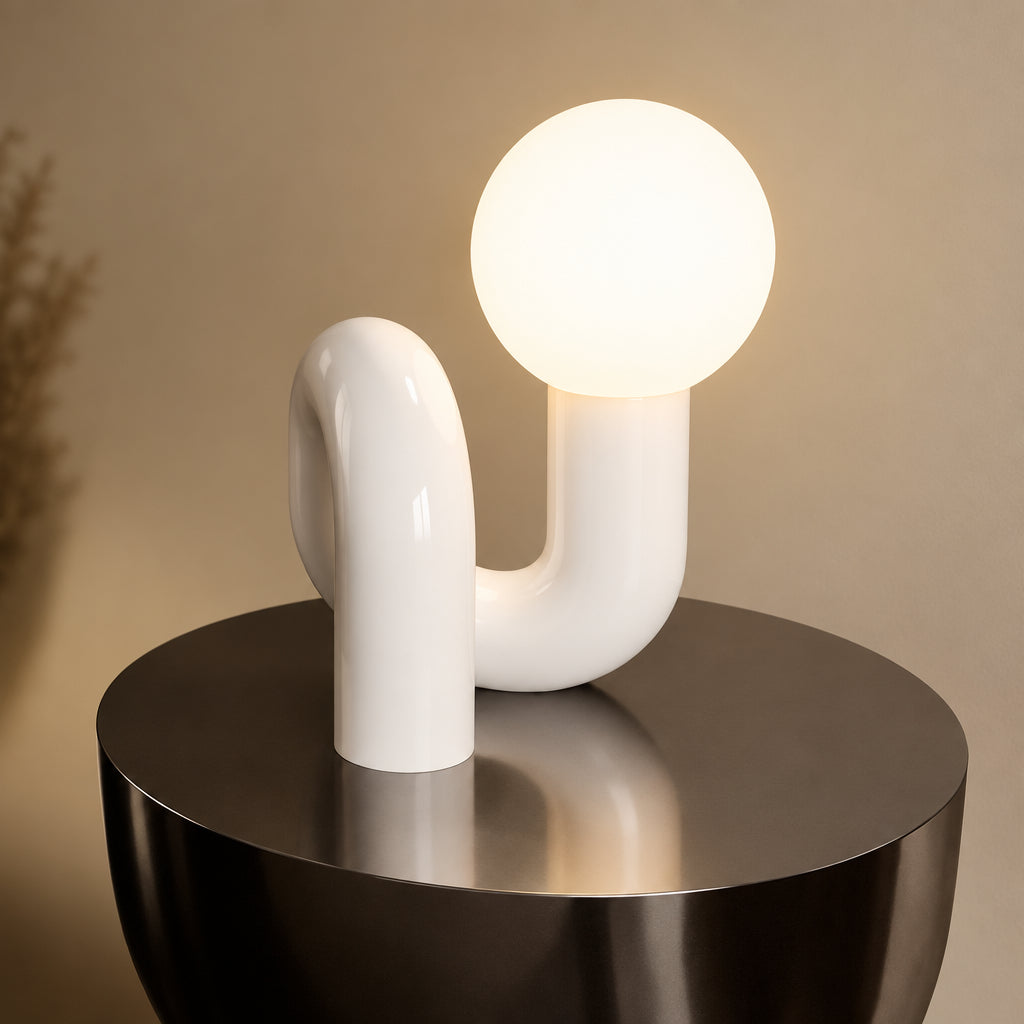 Sculptural Spiral Table Lamp