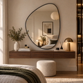 Izumi | Black Metal Irregular Wall Mirror | 120 x 90 cm