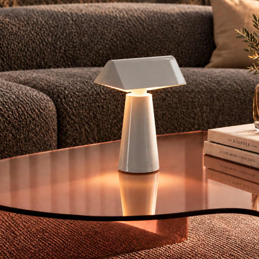Portable Banker-Style Table Lamp