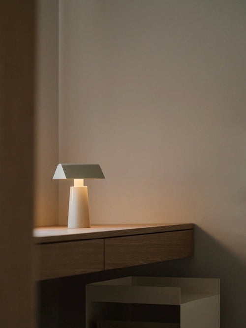 Portable Banker-Style Table Lamp