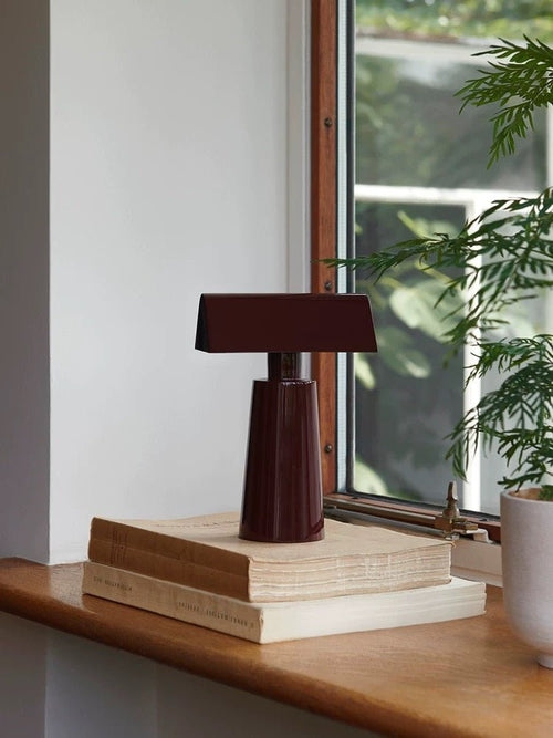 Portable Banker-Style Table Lamp