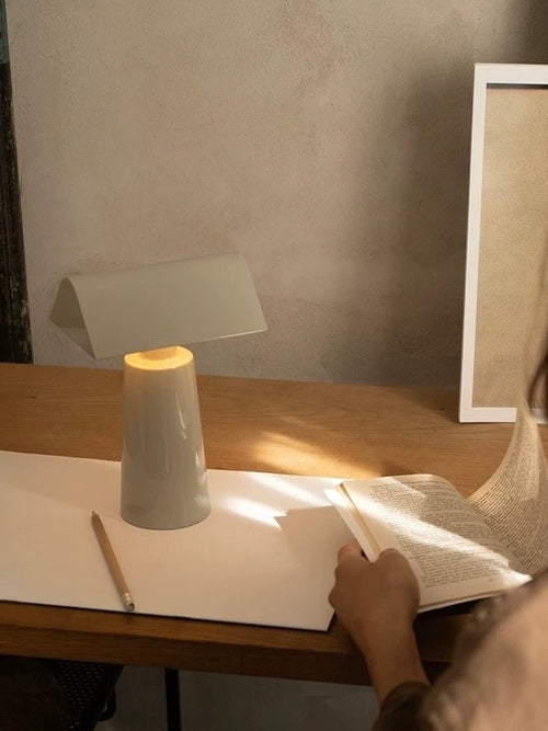 Portable Banker-Style Table Lamp