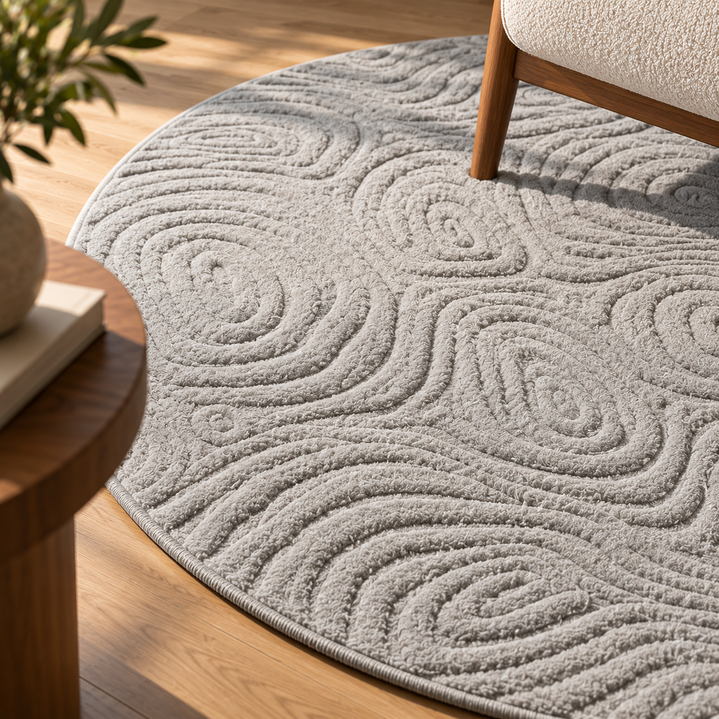 Geometric Round Rug